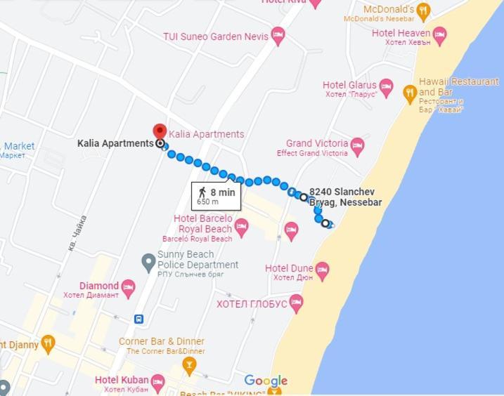 Kalia, Zweizimmer, Zweibalkon, Top-Apartment 阳光海滩 外观 照片